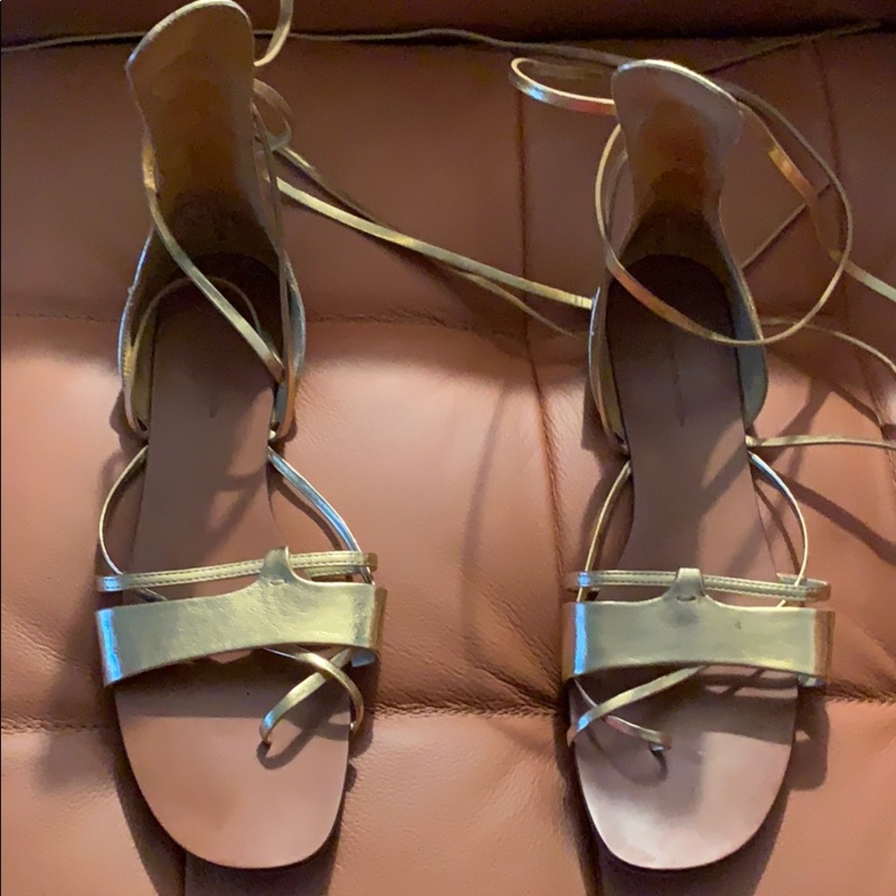 Gold Zara sandals